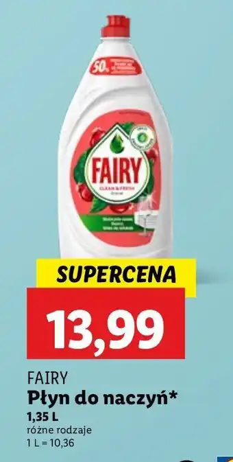 Lidl Płyn do mycia naczyń granat Fairy oferta