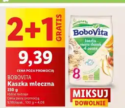 Lidl Kaszka mleczno-zbożowa 4 owoce Bobovita oferta