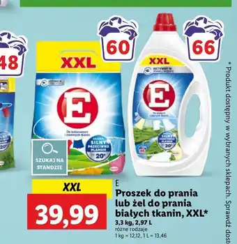 Lidl Proszek do prania białych i jasnych ubrań E oferta