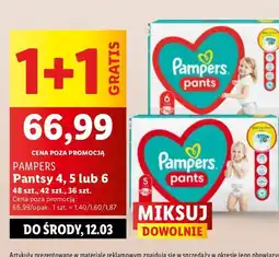 Lidl Pieluchomajtki 6 Pampers Pants oferta