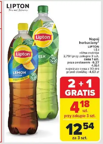 Carrefour Herbata mrożona classic Lipton Green Ice Tea oferta