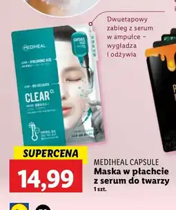 Lidl Maseczka do twarzy capsule 100 z kwasem hialuronowym clear Mediheal oferta