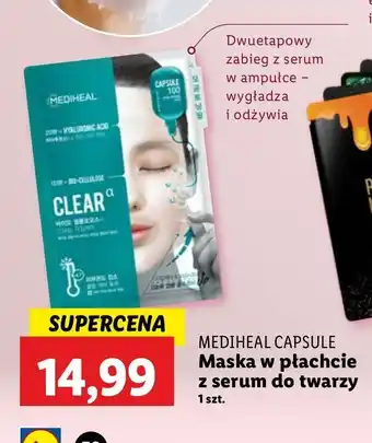 Lidl Maseczka do twarzy capsule 100 z kwasem hialuronowym clear Mediheal oferta