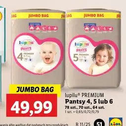 Lidl Pieluchomajtki 6 extra large Lupilu Pants Premium oferta