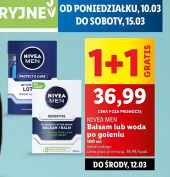 Lidl Woda po goleniu Nivea Men Protect & Care oferta