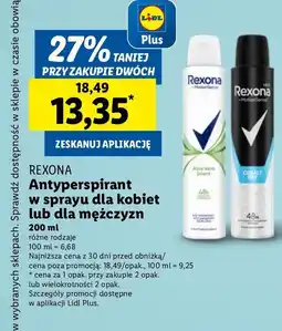 Lidl Antyperspirant Rexona Men Cobalt Dry oferta