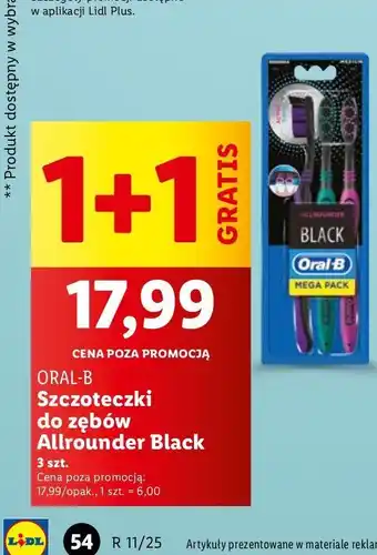 Lidl Szczoteczka do zębów black medium Oral-B Allrounder oferta