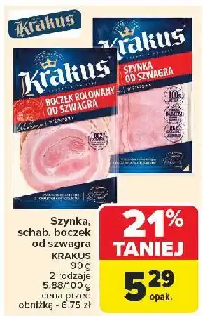 Carrefour Szynka od szwagra Krakus Animex oferta