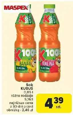 Carrefour Sok jabłko-marchew-malina Kubuś 100% oferta