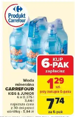 Carrefour Woda niegazowana Carrefour Kids oferta