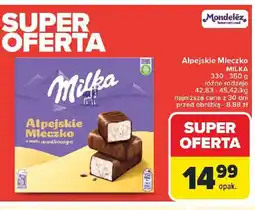 Carrefour Czekoladki waniliowe Milka Alpejskie Mleczko oferta