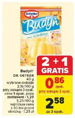 Carrefour Budyń waniliowy Dr. Oetker oferta