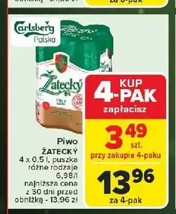 Carrefour Piwo Zatecky Svetly Lezak oferta