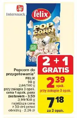 Carrefour Popcorn solony Felix Pop Corn oferta