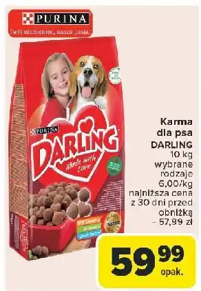 Carrefour Karma dla psa mięso-warzywa Purina Darling oferta