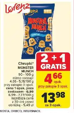 Carrefour Chrupki original Lorenz Monster Munch oferta