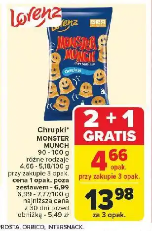 Carrefour Chrupki original Lorenz Monster Munch oferta