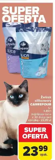 Carrefour Żwirek silikonowy Carrefour Companino oferta