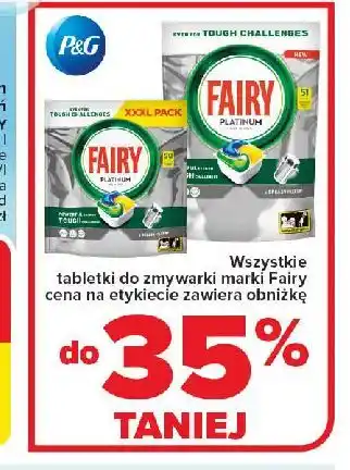 Carrefour Tabletki do zmywarek lemon Fairy Platinum oferta