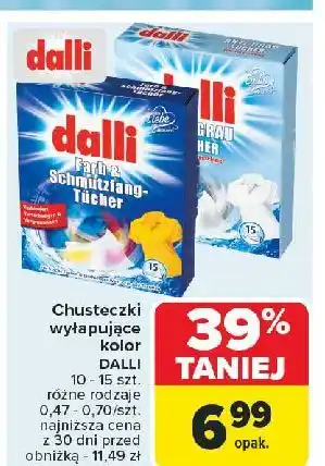 Carrefour Chusteczki wyłapujące kolor i brud Dalli oferta