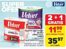 Carrefour Ręcznik papierowy Velvet Turbo oferta