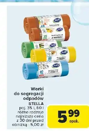 Carrefour Worki na śmieci do segregacji odpadów 60 l bio Stella oferta