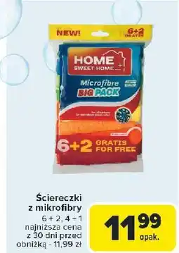 Carrefour Ścierki z mikrofibry uniwersalne Home Sweet oferta