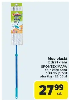 Carrefour Mop płaski teleskopowy Spontex oferta