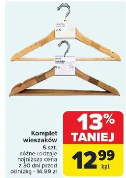 Carrefour Wieszaki drewniane oferta