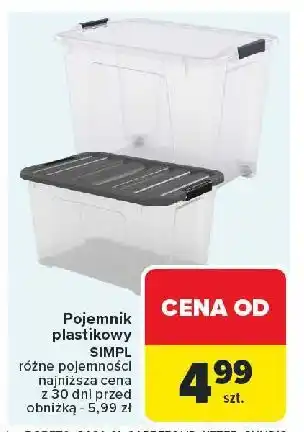 Carrefour Pojemnik plastikowy Simpl oferta