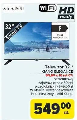 Carrefour Telewizor 32'' elegance Kiano oferta