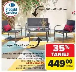 Carrefour Zestaw mebli wypoczynkowych Carrefour oferta