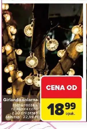 Carrefour Girlanda solarna - żarówki led oferta