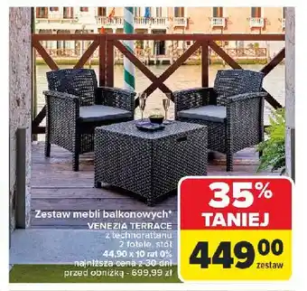 Carrefour Komplet mebli ogrodowych venezia terrace oferta