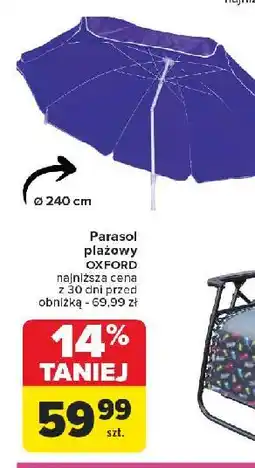 Carrefour Parasol plażowy oxford 240 cm oferta