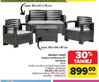 Carrefour Zestaw mebli polyrattanowych nevada oferta