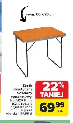 Carrefour Stolik turystyczny składany oferta