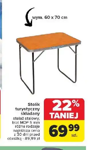 Carrefour Stolik turystyczny składany oferta