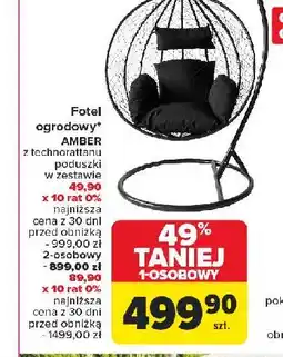 Carrefour Fotel wiszący 2-osobowy amber oferta