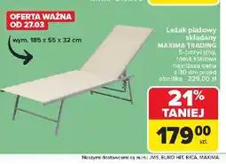 Carrefour Leżak plażowy 185 x 55 32 cm oferta