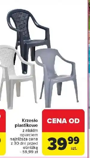 Carrefour Krzesło plastikowe oferta