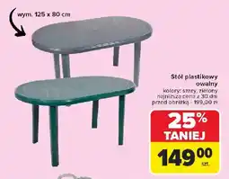 Carrefour Stół owalny 125 x 80 cm oferta