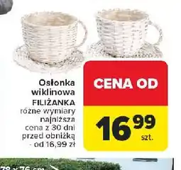 Carrefour Osłonka wiklinowa filiżanka oferta