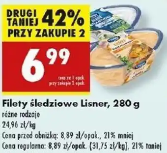 Biedronka Filety śledziowe Lisner oferta