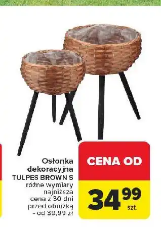 Carrefour Osłonka dekoracyjna tulpes browns oferta