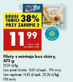 Biedronka Filety z mintaja bez skóry oferta