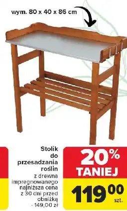 Carrefour Stolik do przesadzania roślin oferta