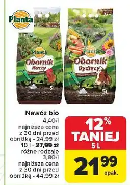 Carrefour Nawóz bio obornik bydlęcy Planta (Ogrodowe) oferta