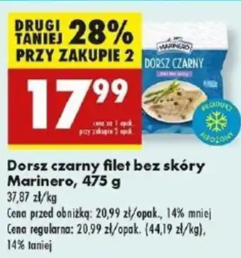 Biedronka Dorsz czarny filet bez skóry Marinero oferta