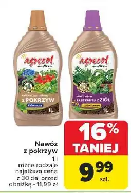 Carrefour Nawóz na bazie ekstraktu z ziół rośliny domowe Agrecol Natura oferta